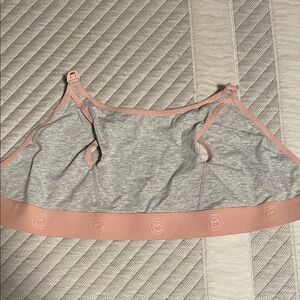 Gray and Pink Pumping Attachment Bra